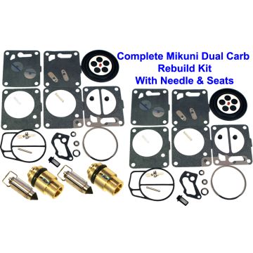 Yamaha Dual Mikuni Carburetor Rebuild Kit & Needle/Seat Super Jet  GP XL 700 760