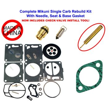 SeaDoo Mikuni Carburetor Rebuild Kit & Needle Seat & Gasket 1993-1996 SPi & Tool
